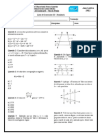 Lista de Exercícios III de Matemática