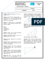 Lista de Exercícios de Matemática