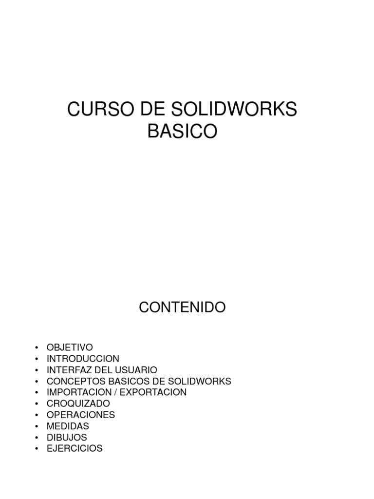Curso Básico de SolidWorks PDF | PDF | Software