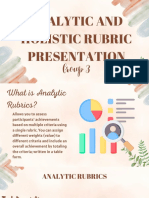 Assess student presentations with analytic and holistic rubrics