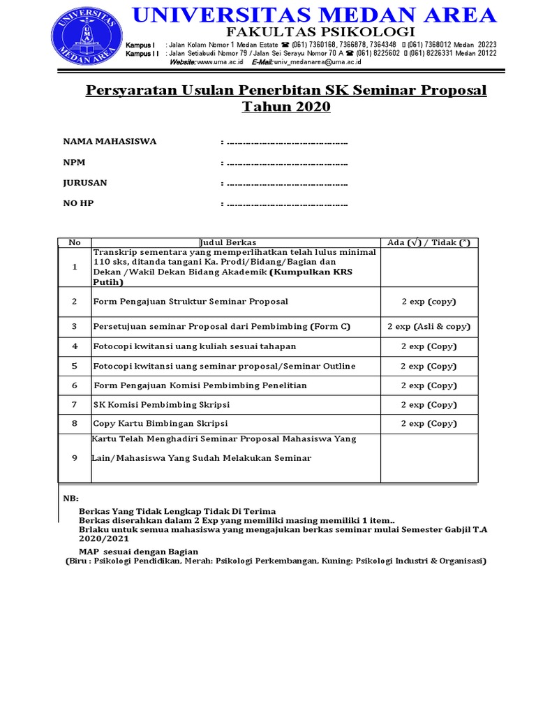 Persyaratan Sempro 1 | PDF