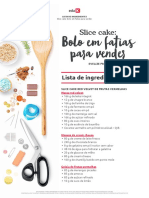 Slice cake ingredientes: lista de ingredientes para bolos em fatias