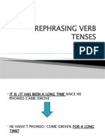 Rephrasing Verb Tenses