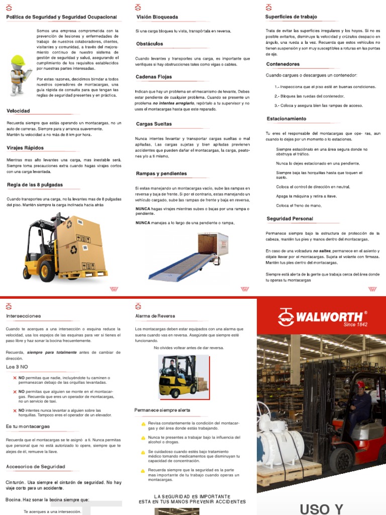 Seguridad en el Manejo de Montacargas | PDF | Máquina elevadora