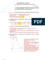 Ejercicios Adicionales Funciones y Ecuaciones