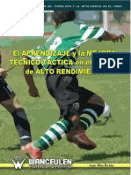 El Aprendizaje y La Mejora Tecnico-Tactica en El Futbol de Alto Rendimiento