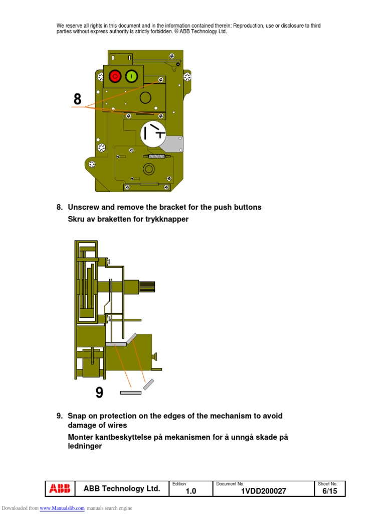 ABB Push Button Installation Guide | PDF