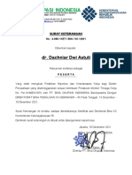 Dr. Dachniar Dwi Astuti: Surat Keterangan