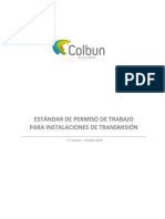 Permiso de trabajo para instalaciones de transmisión