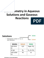 Stoichiometry in Aqueous Solutions and Gaseous Reactions