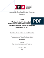 Cual Es La Vinculacion Entre El Tartamiento Penitenciario y La Reincercion Social Del Interno en La Institucion Penitenciariade Mujeres Areqipa 2019