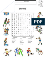 Sports - Word Search