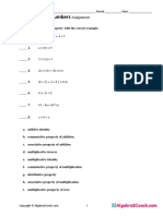 1 1 Assignment Properties of Real Numbers