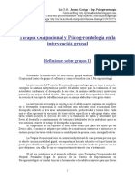 Terapia Ocupacional y Psicogerontología en La Intervención Grupal