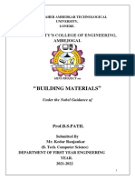 Building Materials: M.B.E.Society'S College of Engineering, Ambejogai