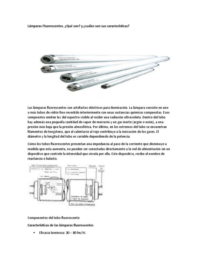 Lámparas Fluorescentes PDF Lámpara fluorescente Lámpara compacta
