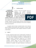 Estudio de Seguridad y Salud Ocupacional en El Trabajo Frente Al Covid - 19