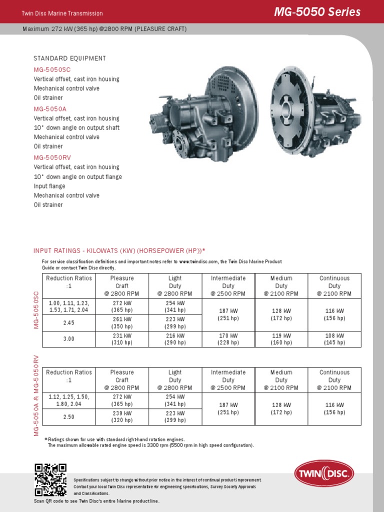 MG-5050SC: Standard Equipment | Download Free PDF | Horsepower ...