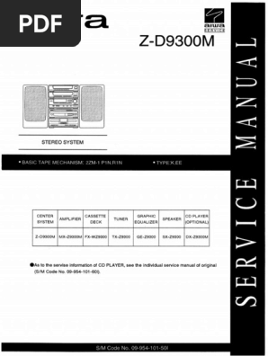 Aiwa - Z d9300m - MX z9300m, FX wz9300, TX z9300, Ge z9300 | PDF
