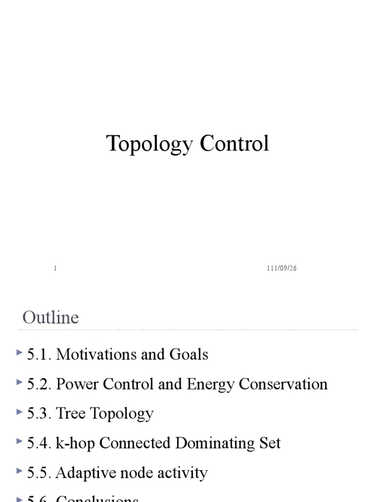 Wsn Chapter 5 Topology Control Pdf Network Topology