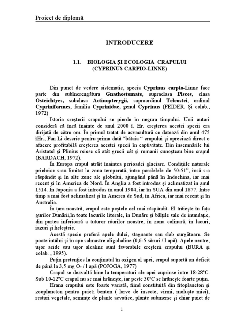 Cresterea Crapului | PDF