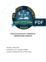 Práctico de Rutas y Tiempos de Importación A Bolivia