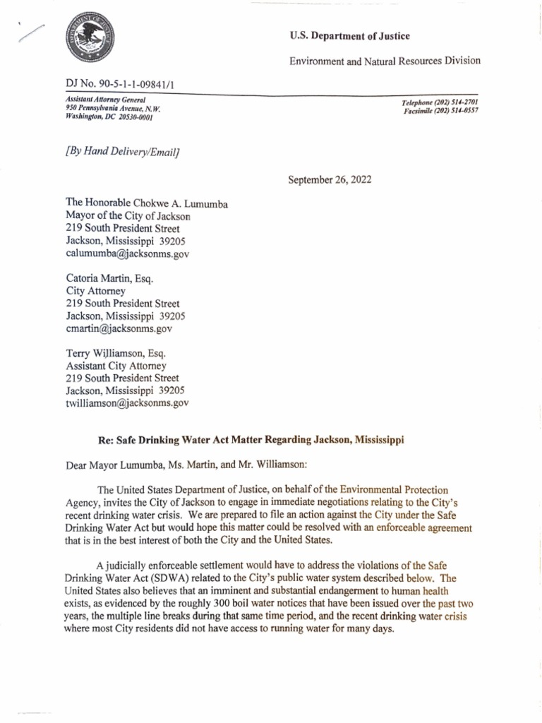 US DOJ Letter PDF