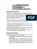 Tema 6 - Administración Autonómica y Administraciones Locales