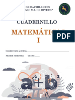 Cuadernillo Matemáticas I 2022-2023