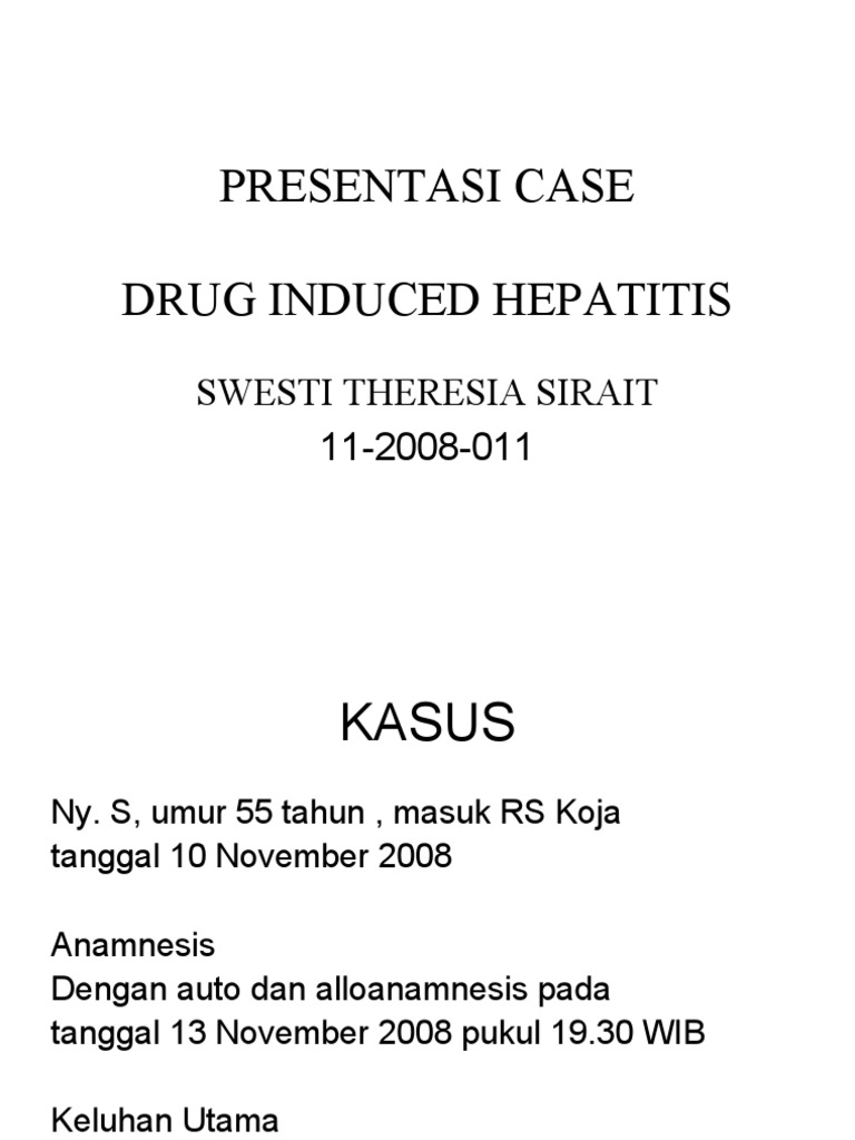 Drug Induced Hepatitis