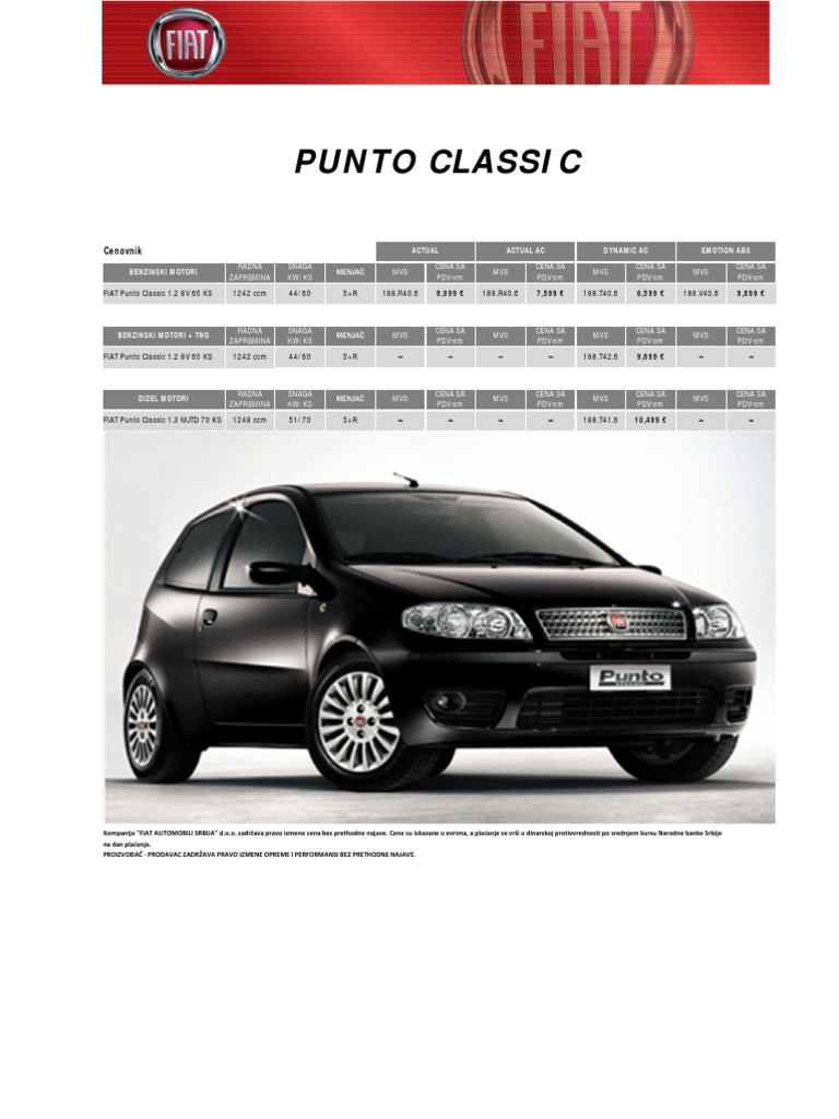 Fiat Punto Classic | PDF