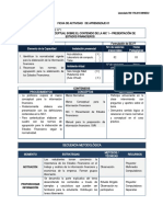 Fichas de Actividad de Aprendizaje 2022 - I