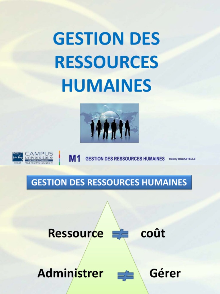 Gestion des Ressources Humaines | PDF | Gestion des ressources humaines ...