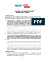 Terminos y Condiciones Aduni y Cesar Vallejo 2021