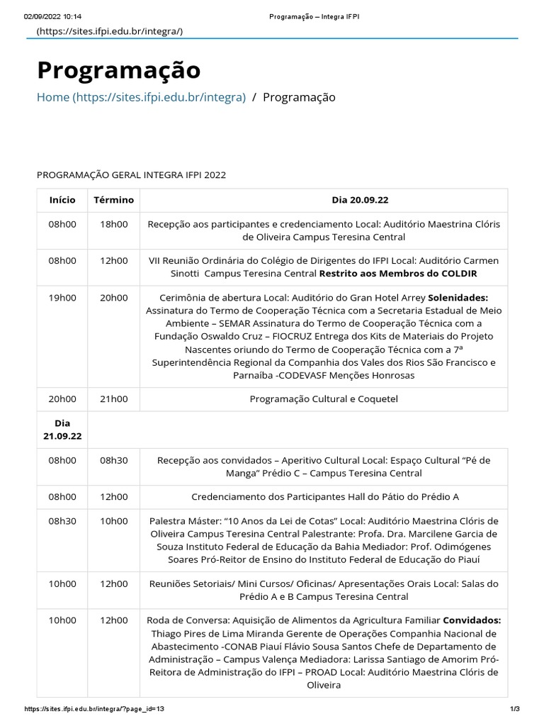 Programação Integra IFPI PDF