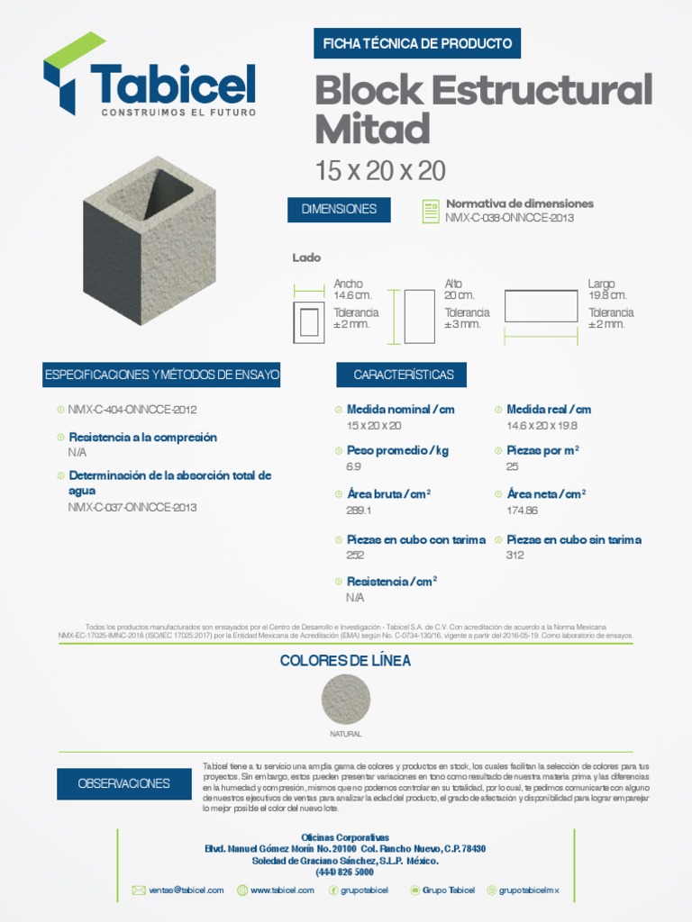Block Estructural de 15 C Mitad | PDF