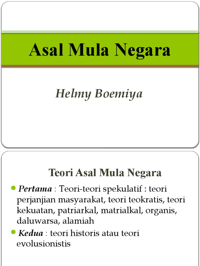 4 Asal Mula Negara | PDF