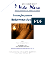 Manual de Instrução para o Batismo Nas Águas