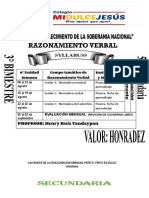 Syllabus 3 Unidad - 5° Sec.