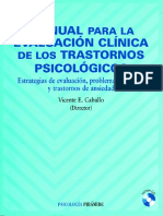  Manual Para La Evaluación Clínica de Los Trastornos Psicológicos Estrategias de Evaluación Problemas Infantiles y Trastornos de Ansiedad