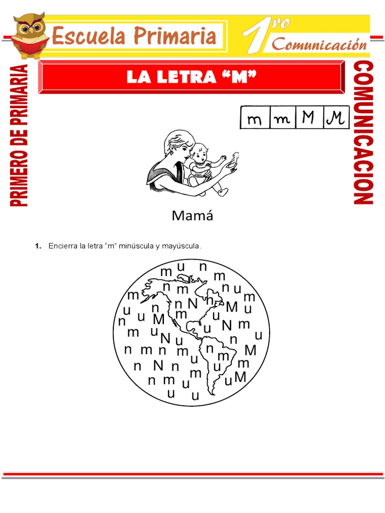 Actividades con la letra M para primer grado | PDF
