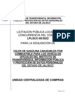 LPLSCC 09 2022 Adquisicion de Vales de Gasolina Itei