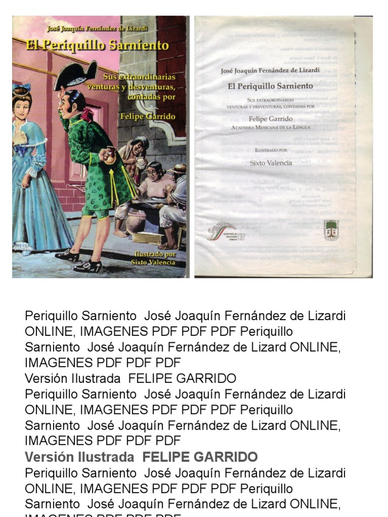 El Periquillo Sarniento: PDF e Imágenes | PDF | Ciencias sociales ...