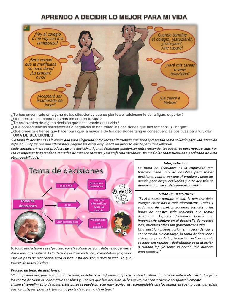 14 Aprendo A Decidir Lo Mejor para Mi Vida | PDF | Toma de decisiones ...