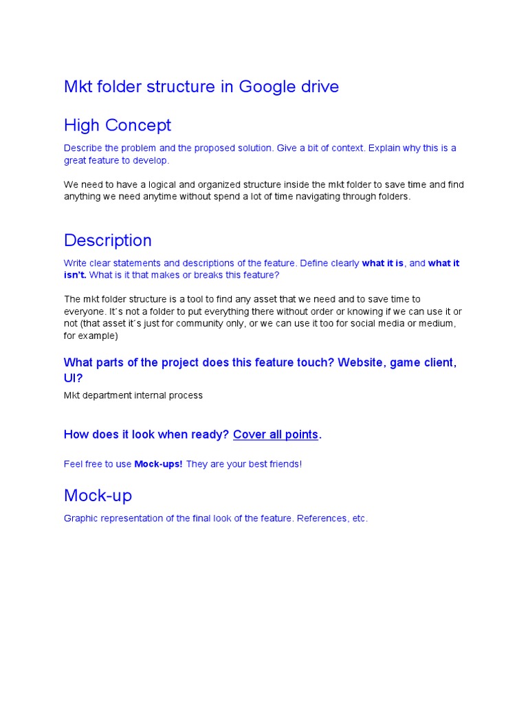 Marketing Folder Structure in Google Drive | PDF