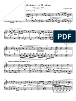 Miniature in D Minor Sheet Music