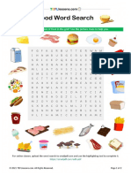 Food Word Search Wordsearches - 142054