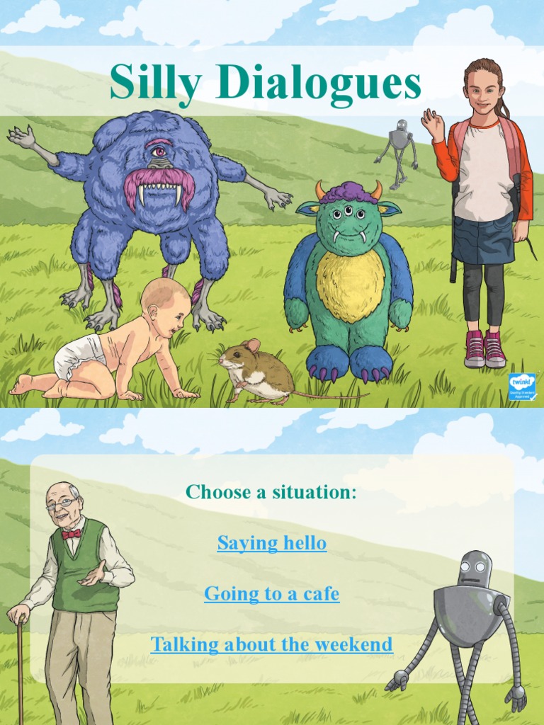 T e 2551575 Silly Dialogues For Beginner Esl Students - Ver - 3 | PDF