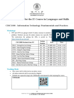 IT Course Info Sheet