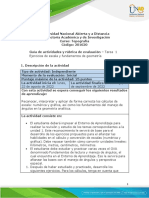 Guia de Actividades y Rúbrica de Evaluación - Unidad 1 - Tarea 1 - Ejercicios de Escala y Fundamentos de Geometría